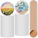 Zopeal 96 Pcs Ceramic Tiles for Craft with Cork Backing Pad, Round