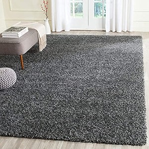 super soft microfiber abstract kitchen designer anti slip kitchen runner rug microfiber premium runner shaggy carpet 9 x 12 feet_dark grey