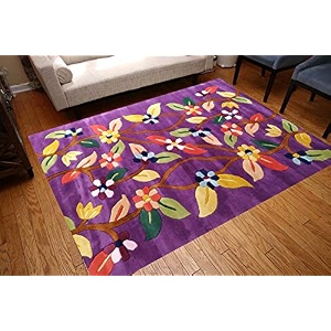super soft microfiber abstract kitchen designer anti slip kitchen runner rug microfiber premium runner shaggy carpet 2 x 6 feet_purple