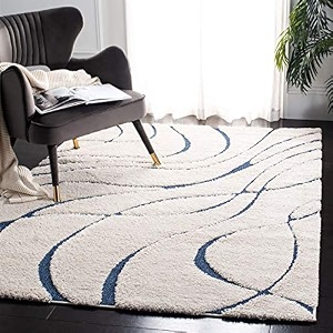 super soft microfiber abstract kitchen designer anti slip kitchen runner rug microfiber premium runner shaggy carpet 4 x 6 feet_creamblue