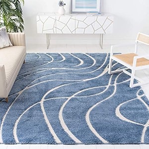 super soft microfiber abstract kitchen designer anti slip kitchen runner rug microfiber premium runner shaggy carpet 2 x 6 feet_light bluecream