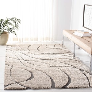 super soft microfiber abstract kitchen designer anti slip kitchen runner rug microfiber premium runner shaggy carpet 9 x 12 feet_creamgrey