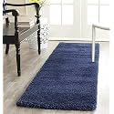 Super Soft Microfiber Abstract Kitchen Designer Anti Slip Kitchen Runner Rug Microfiber Premium Runner Shaggy Carpet (5 X 8 Feet_Navy)