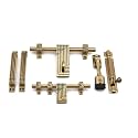 Zorba Enhance Your Doors With Kit in Antique Brass Finish - Standard Size Fitting Accessories, Front Aldrop, Back Latch, Two Handles, Stopper &amp; Tower Bolt