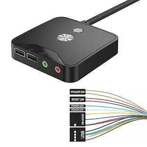 zorbes pc power button desktop cpu switch 2 usb 35mm audio 16m