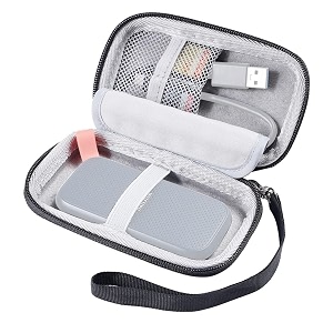 zorbes hard carrying case storage bag for sandisk 480gb 1tb 2tb 4tb extreme pro portable ssd sdssde30  sdssde81 solid state drive eva shockproof water repellent protective storage travel bag black