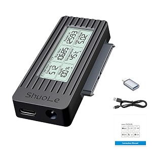 zorbes sata to usb 30 hard drive reader lcd 16tb hdd ssd external adapter