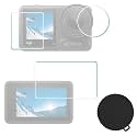 ZORBES® Screen Protectors Lens Protector for OSMO ACTION 4, Anti-glare HD Tempered Glass Screen Protectors with Removable Lens Cover Anti-screatch 9H Tempered Glass for OSMO ACTION 4