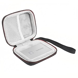 zorbes storage case for samsung t7 ssd shockproof travel organizer black