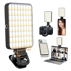 zorbes usb phone light rechargeable camera fill light magnetic phone light 3 color led selfie light for phone 360 rotating clip on phone light book light