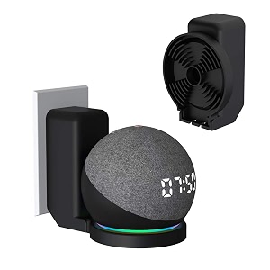 zorbes wall mount for alexa echo dot 4th generation space-saving solution wall holder with cord management for your smart home speakers alexa echo dot accessories holder only black