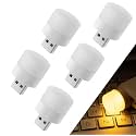Mini USB Portable Night Light, Plug in Small Led Nightlight Mini Portable for PC Car Bulb Indoor Outdoor Camping Reading Sleeping Multi Purpose (Pack of 10)
