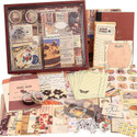 ZORIADA 346pc Vintage Aesthetic Scrapbook Kit with Antique Papers, Stickers, WashiTape. Theme,  Scrapbook Kit