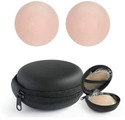 ZORIADA 1 Pair Women's Reusable Silicone Covers With Case Silicone Peel and Stick Bra Petals (Beige Pack of 1)