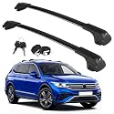 Zorik 300LBS Heavy Duty Roof Rack Cross Bars for VW Tiguan 2018-2026 &amp; Taos 2022-2026 (with Side Rails, Not for Limited), Lockable Anti-Theft Aluminum Rooftop Cargo Bars with 2 Straps
