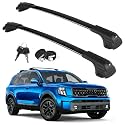 Zorik 300lbs Lockable Roof Rack Cross Bars for 2023-2025 Kia Telluride X-PRO X-LINE with Raised Side Rails, 2mm Heavy Duty Aluminum Crossbars for Kayak Canoe Cargo Carrier, Anti-Theft with Straps