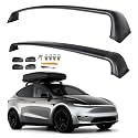 Zorik Matte Black Roof Rack Cross Bars for Tesla Model Y (2020-2026) & Juniper, 165lbs Heavy Duty Aviation Aluminum, Anti-Theft Lock, No-Drill Aerodynamic Rail for Kayak, Ski, Roof Box