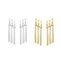 Zoro Earrings for Women Men - Gold Chunky Bar Drop Earrings - One Piece Cosplay Silver Cuff Dangle Statement Jewelry