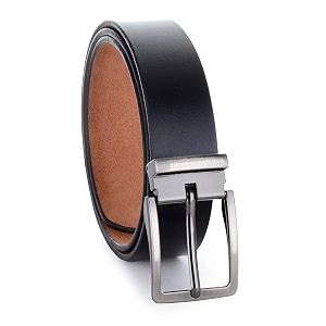 ZORO Mens Genuine leather Black Belt for