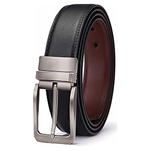 ZORO Mens Vegan Leather Reversible Black and