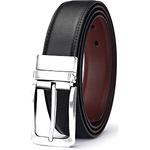 ZORO Mens Vegan Leather Reversible Black and