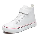 Zoroadke Kids Sparkle Sequins High Top Casual Adjustable Strap Canvas Shoes Girls and Boys Glitter Sneakers