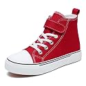 Zoroadke Kids Sparkle Sequins High Top Casual Adjustable Strap Canvas Shoes Girls and Boys Glitter Sneakers