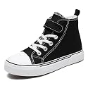 Zoroadke Kids Sparkle Sequins High Top Casual Adjustable Strap Canvas Shoes Girls and Boys Glitter Sneakers