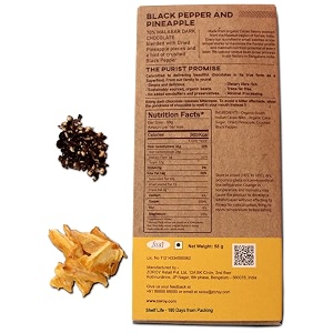 zoroy luxury chocolate craft organic beans indian origin vegan dark 70 pineapple and black pepper purist chocolates bar