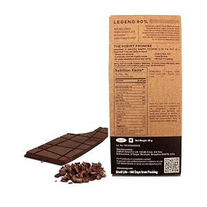 zoroy luxury chocolate vegan dark gluten free purist collection craft bean to bar single origin chocolate bar pack of 2 x 58 gms each pack legend 90 dark chocolate bar