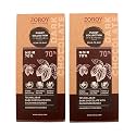 ZOROY Luxury Chocolate Vegan Dark Gluten Free Craft Bean to Bar Single Origin Chocolate Bar Pack of 2 x 58 gms each Pack (Noir cacao nib crunch 70% Dark Chocolate Bar)