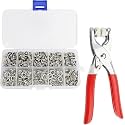ZORVO Snap Fasteners Kit 100 Sets, 9.5mm Fabric Snaps No Sewing, Stainless Steel Button With Pliers for Metal, Press Studs Tool Kit for Clothing (1)