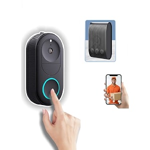 zorzel doorbell camera video doorbell wireless with chime 1080p hd smart wifi security camera doorbell with pir motion detection 2-way audio night vision wide angle battery powered