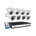 ZOSI 16CH 4K PoE Security Camera System, 8pcs Wired 5MP PoE Metal Cameras