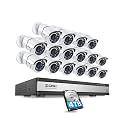 ZOSI 16 Channel 4K PoE Home/Business Security Camera System with 4TB HDD