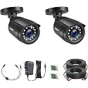 ZOSI 2Pack 1080P HD TVI Wired Security Cameras, Outdoor Indoor Bullet Cam