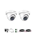 ZOSI 2Pack 2.0MP HD 1080P 1920TVL CCTV Dome Security Cameras Kit, White