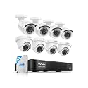 ZOSI 3K Lite 8 Camera Wired Security System Outdoor Indoor, 1TB HDD