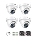 ZOSI 4Pack 2.0MP HD 1080P 1920TVL CCTV Dome Security Cameras Kit, White