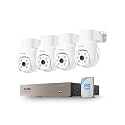 ZOSI 5MP Wired Security Camera System, 4pcs 1080p Pan/Tilt 360°View Cam