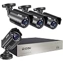 ZOSI 8CH 3K Lite Home Security Camera System, 4X Metal Bullet Cams, No HDD