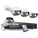 ZOSI 4K PoE Security Camera System, 4X 5MP Metal Outdoor Cam, 2TB HDD