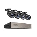 ZOSI 3K Lite 8CH Security Camera System, 4X CCTV Wired Cameras, NO HDD