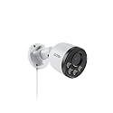 ZOSI ZG1804E 4MP Add-on Camera with Audio,Outdoor PoE Security Camera with Night Vision,Smart Human Detection,IP66 Weatherproof,Remote Access,Only Work with ZOSI PoE NVR System