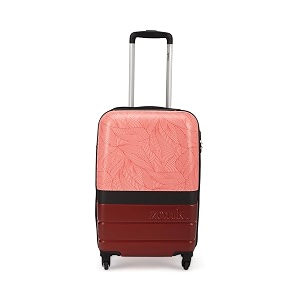 zouk cabin trolley bag hardside polycarbonate medium 45 suitcase with 360 spinner wheels and combination lock travelling luggage for men amp women