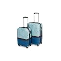 ZOUK Set of 2 Trolley Bag, Hardside Polycarbonate Set of 2 (Cabin + Medium) Suitcase with 360 Spinner Wheels and Combination Lock Travelling Luggage for Men &amp; Women