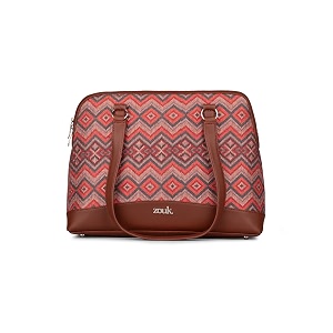 zouk carry all work bag  jute  vegan leather handcrafted women39s shoulder bag with double handles