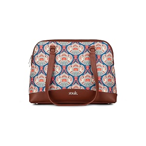 zouk carry all work bag  jute  vegan leather handcrafted women39s shoulder bag with double handles