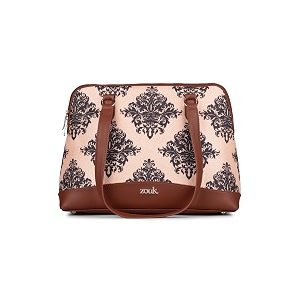 zouk carry all work bag  jute  vegan leather handcrafted women39s shoulder bag with double handles