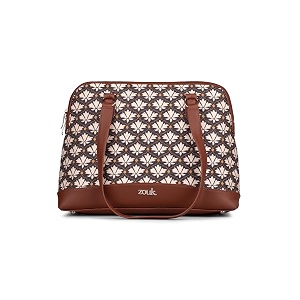 zouk carry all work bag  jute  vegan leather handcrafted women39s shoulder bag with double handles
